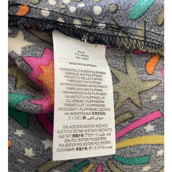 Boden Satin Fireworks Print A-Line Short Skirt Size 6 - Picture 6 of 6